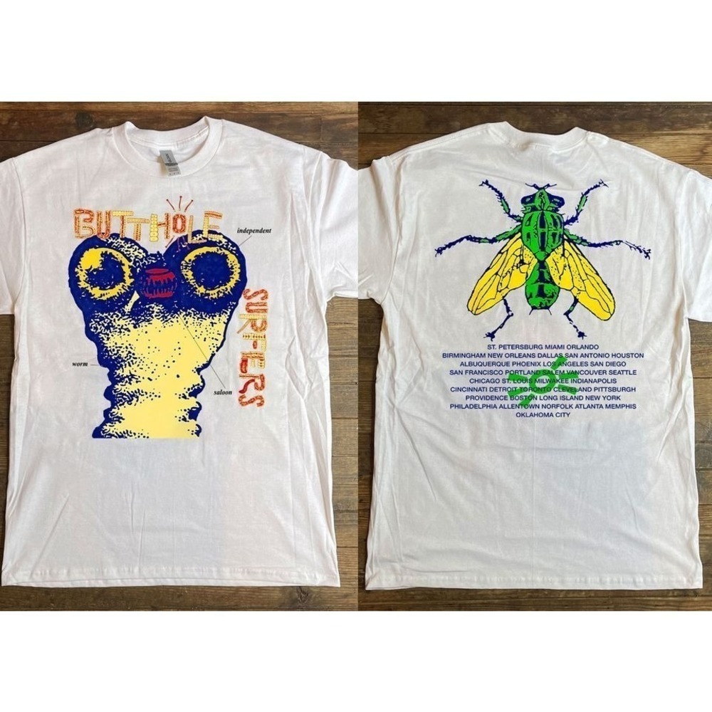 Butthole Surfers Independent Worm Saloon Tour 1993 Tshirt 2 Sided